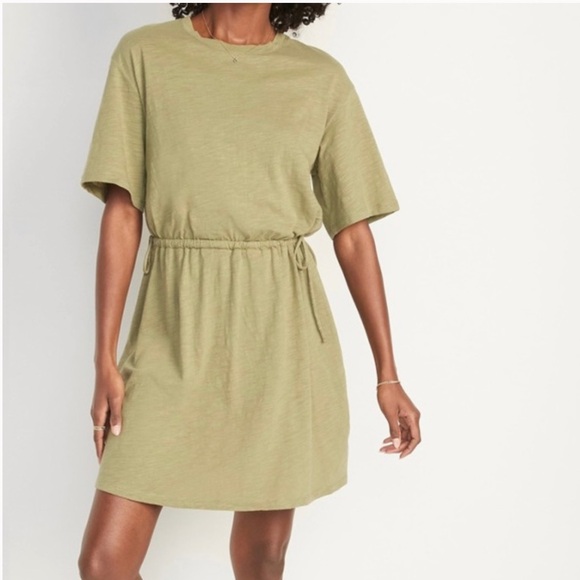 Old Navy Women’s plus-size Olive Green Short-sleeve Mini T-Shirt Dress❤️❤️XXL - Picture 3 of 9